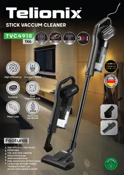 جارو برقی عصایی تلیونیکس مدل TVC4918
